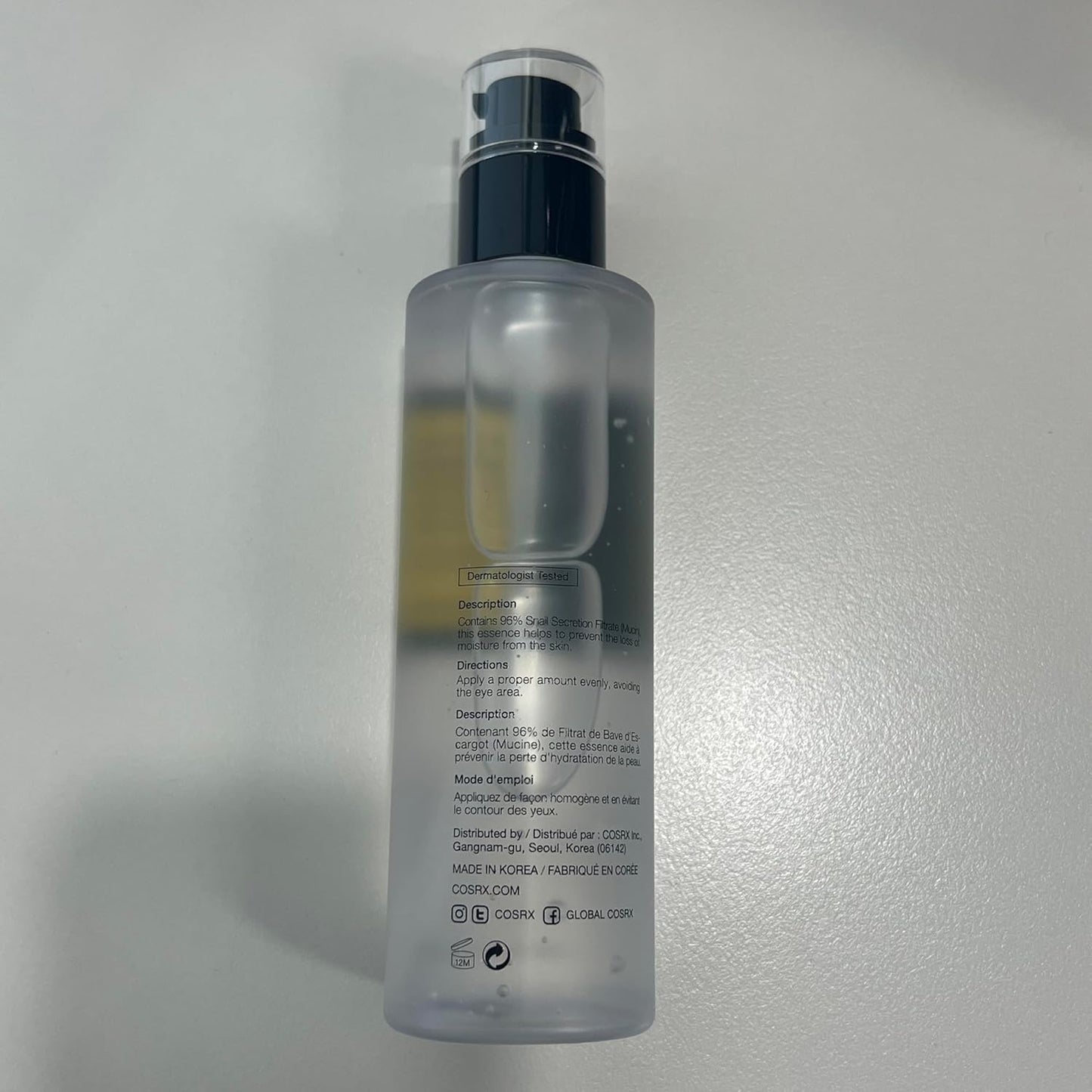 Advanced Snail 96 Mucin Power Essence, 100Ml | Snail Secretion Filtrate 96% | Skin Repair Serum | Korean Skin Care, Cruelty Free, Paraben Free, Alcohol Free