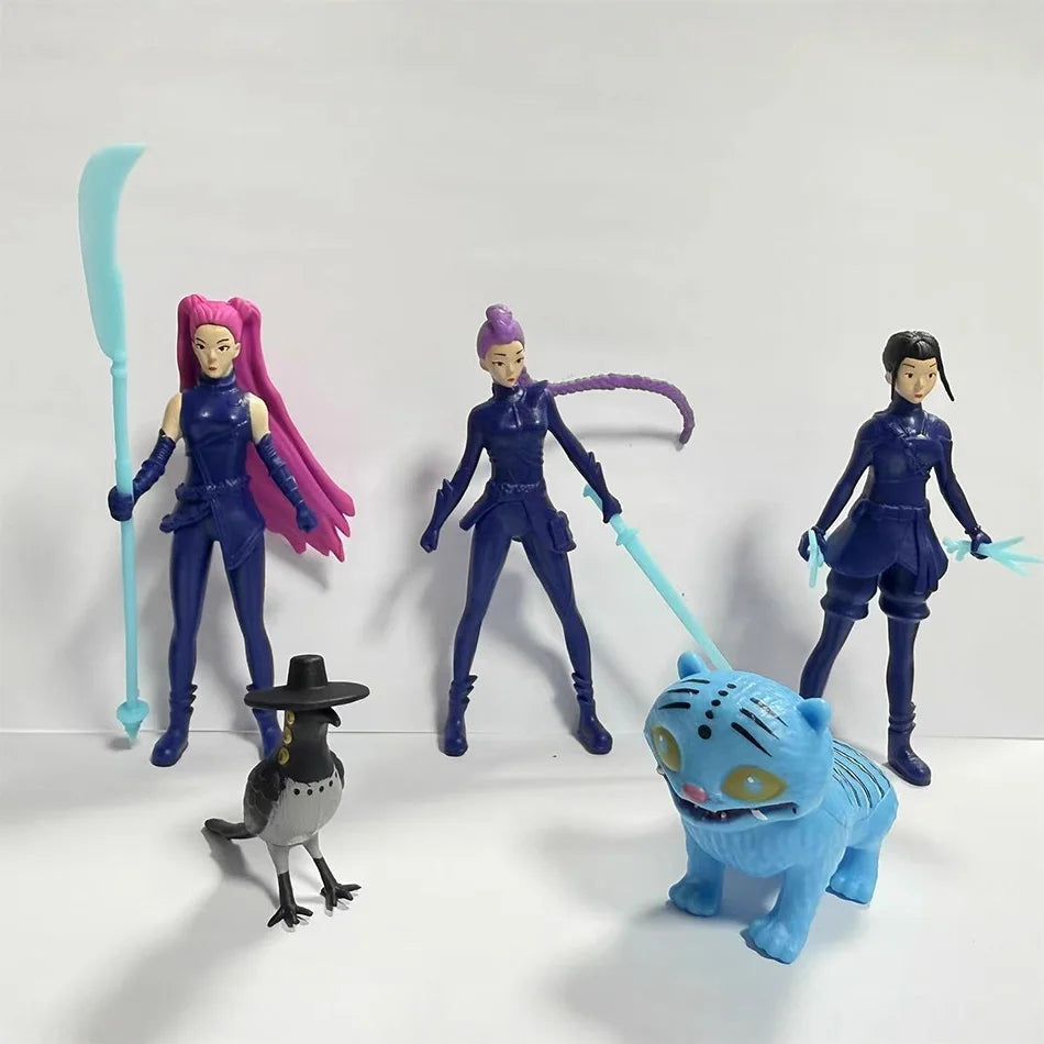 Anime Kpop demon hunter character model toy anime game doll model tabletop ornaments children gift character model toy