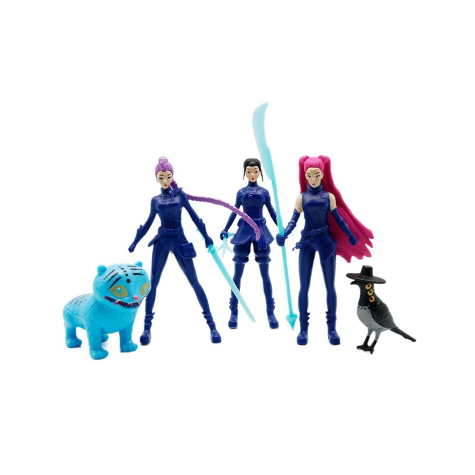 Anime Kpop demon hunter character model toy anime game doll model tabletop ornaments children gift character model toy