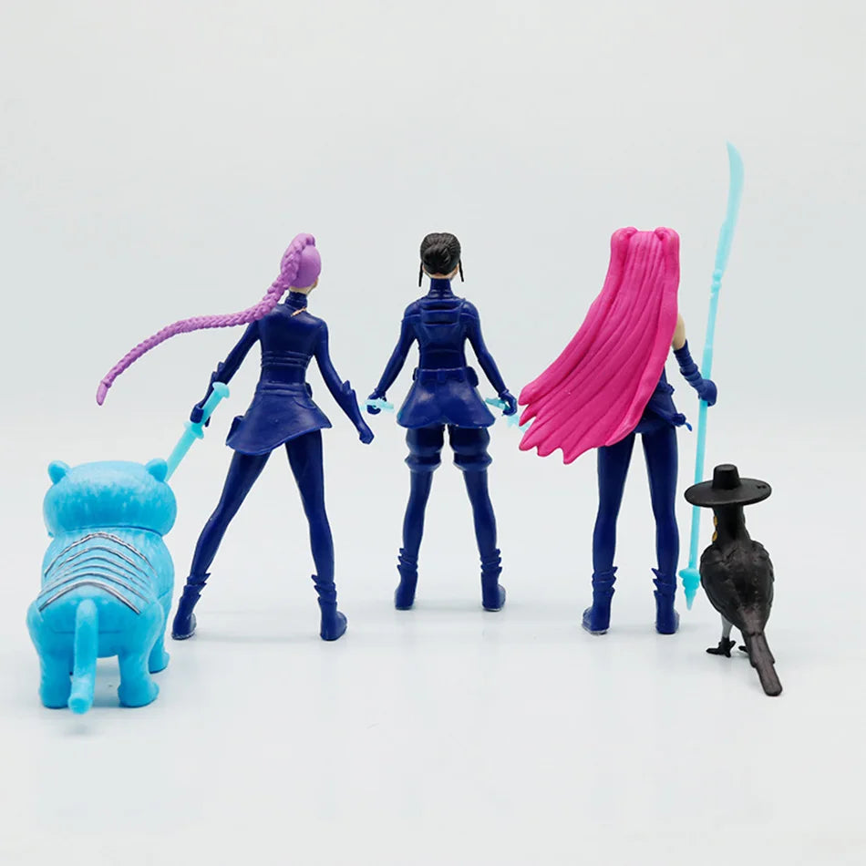 Anime Kpop demon hunter character model toy anime game doll model tabletop ornaments children gift character model toy