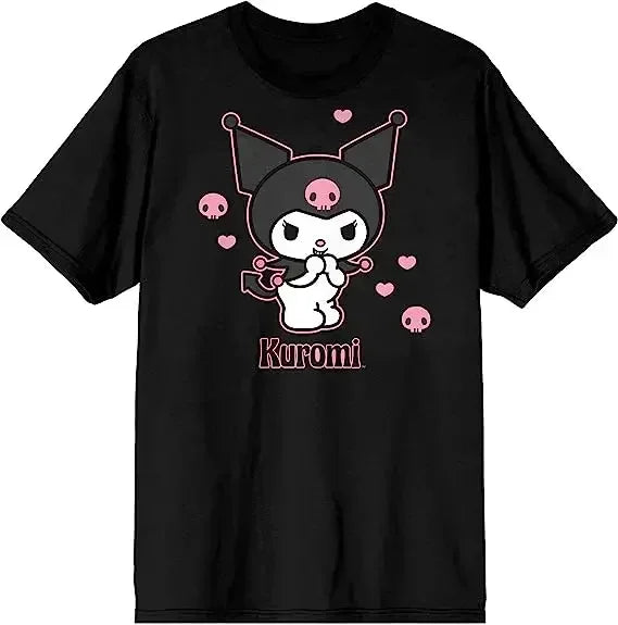 Spring Autumn Kuromi Sanrio Hoodies Girls Boys Cute Cartoon Anime 3D Pullovers Children Sweatshirts Toddler Coat Sudadera