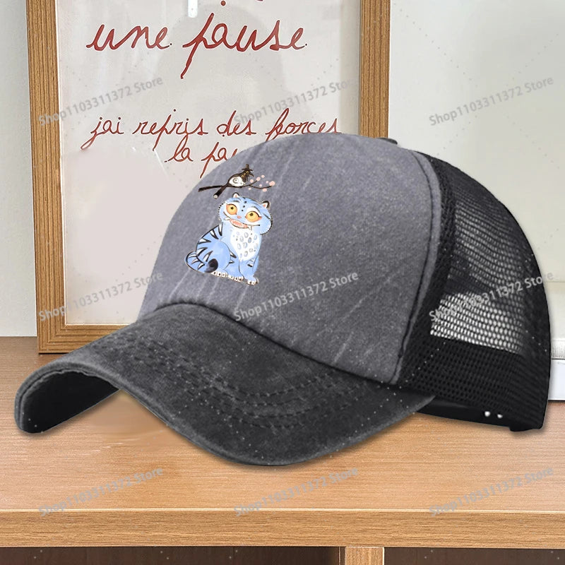 Move K-Pop Demon Hunters Mesh Color Blocked Baseball Cap Fashion Cartoon Adjustable Sun Hat Outdoor Activity Leisure Sunbonnet