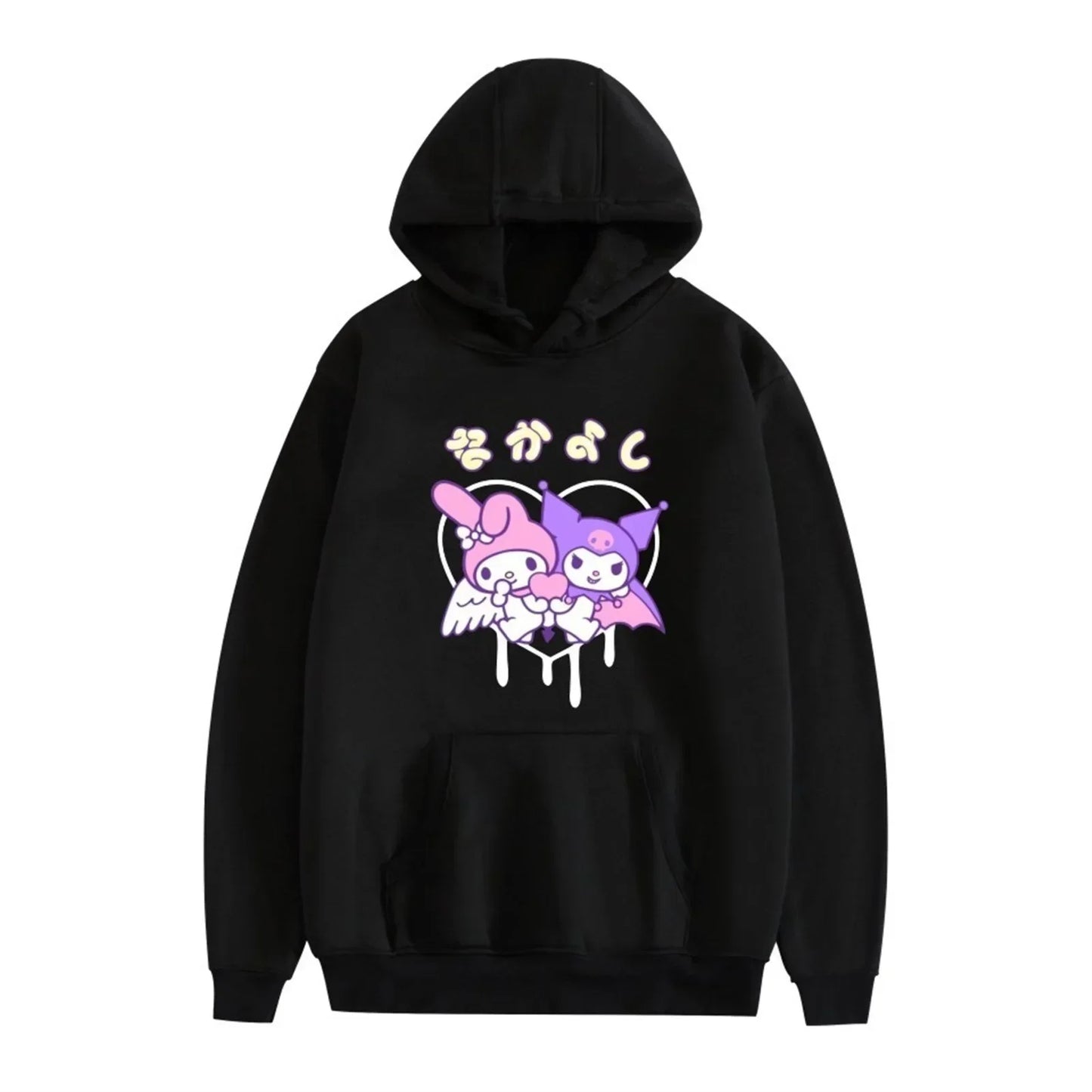 Spring Autumn Kuromi Sanrio Hoodies Girls Boys Cute Cartoon Anime 3D Pullovers Children Sweatshirts Toddler Coat Sudadera