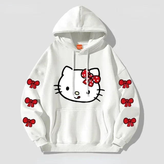 Spring Autumn Kuromi Sanrio Hoodies Girls Boys Cute Cartoon Anime 3D Pullovers Children Sweatshirts Toddler Coat Sudadera