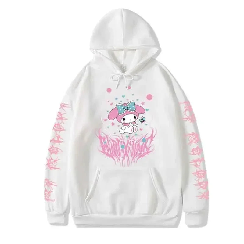 Spring Autumn Kuromi Sanrio Hoodies Girls Boys Cute Cartoon Anime 3D Pullovers Children Sweatshirts Toddler Coat Sudadera