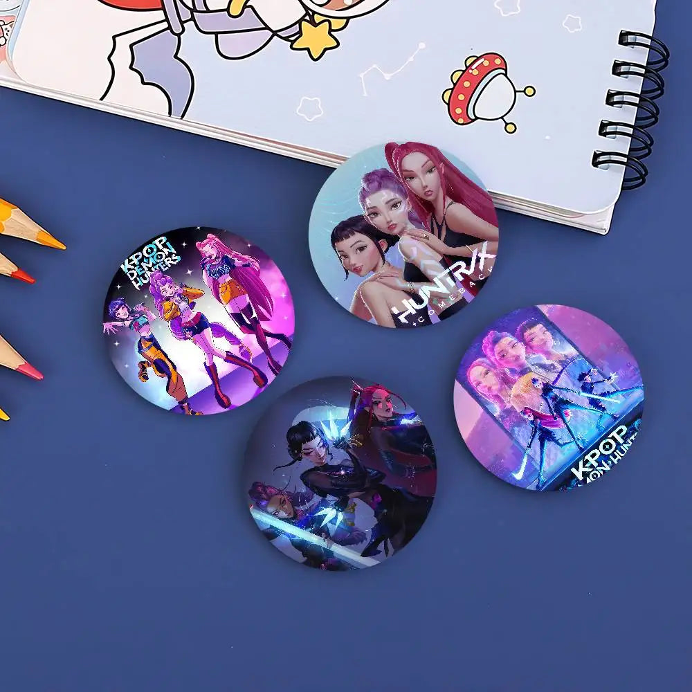 K-Kpop Demon Hunters 32/44/58MM Customizable Button Pins Cute Funny Creative Badge Jewelry Decor Gifts for Friends