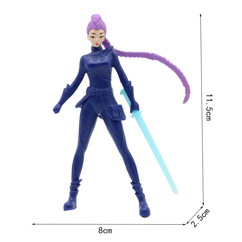 Anime Kpop demon hunter character model toy anime game doll model tabletop ornaments children gift character model toy