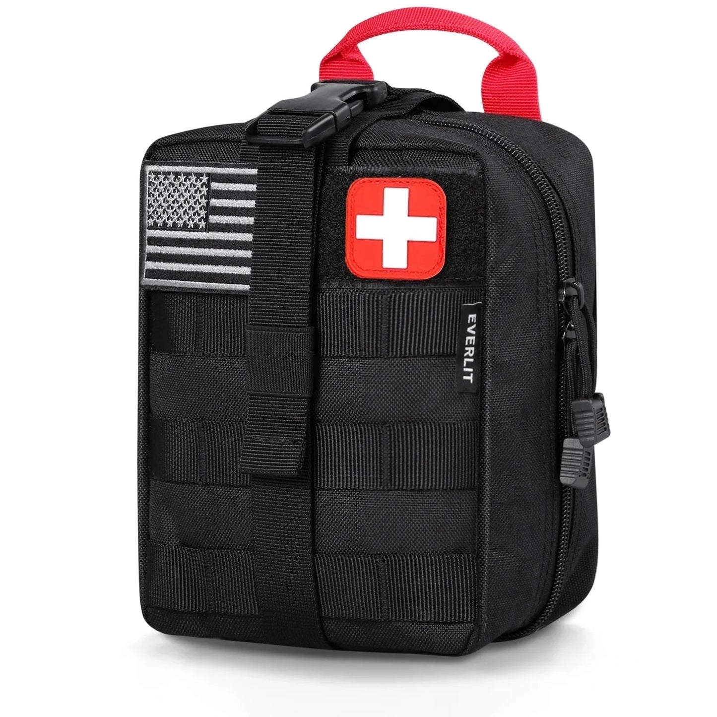 Ultimate 250-Piece Survival First Aid Kit with Molle Pouch - Your Essential Outdoor Emergency Gear (BLACK)