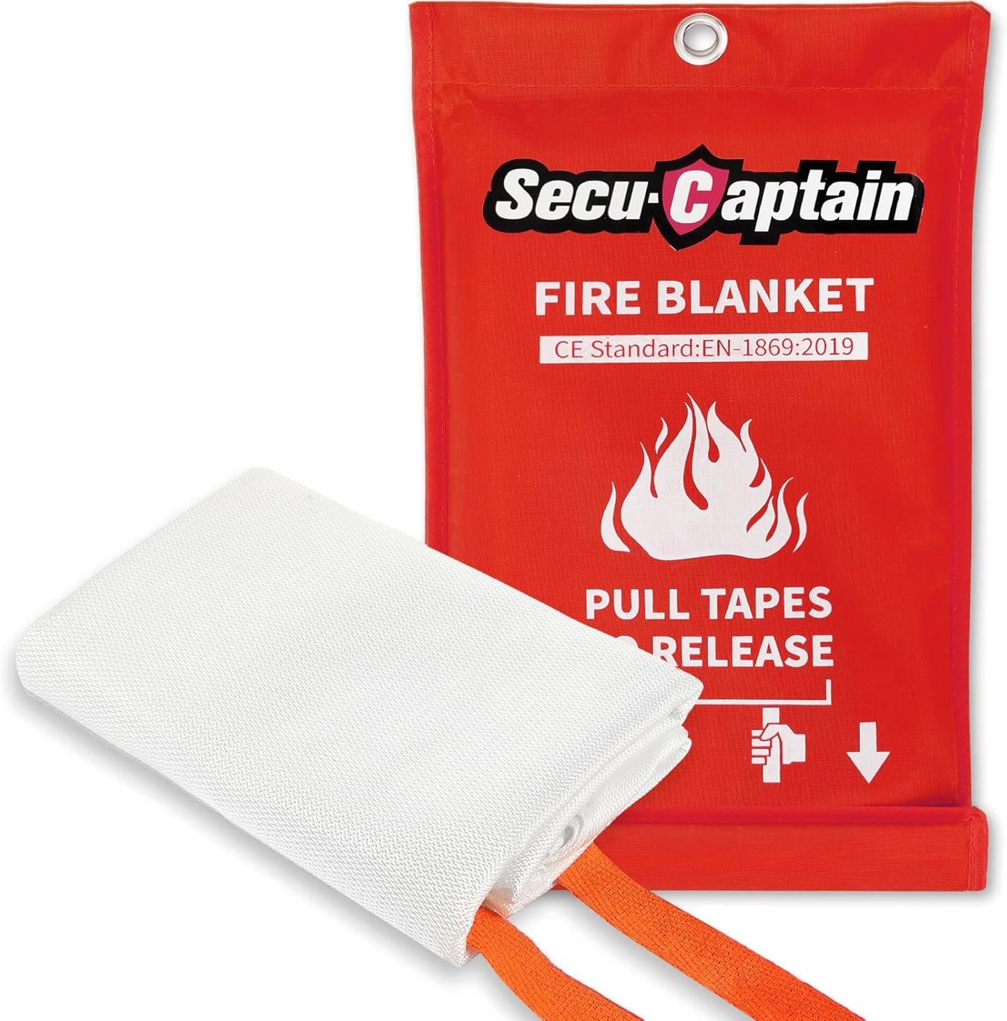 Essential Emergency Fire Blanket - 2 Pack 40"x40" Flame Retardant Fiberglass Blankets for Home, Camping, and Vehicle Safety