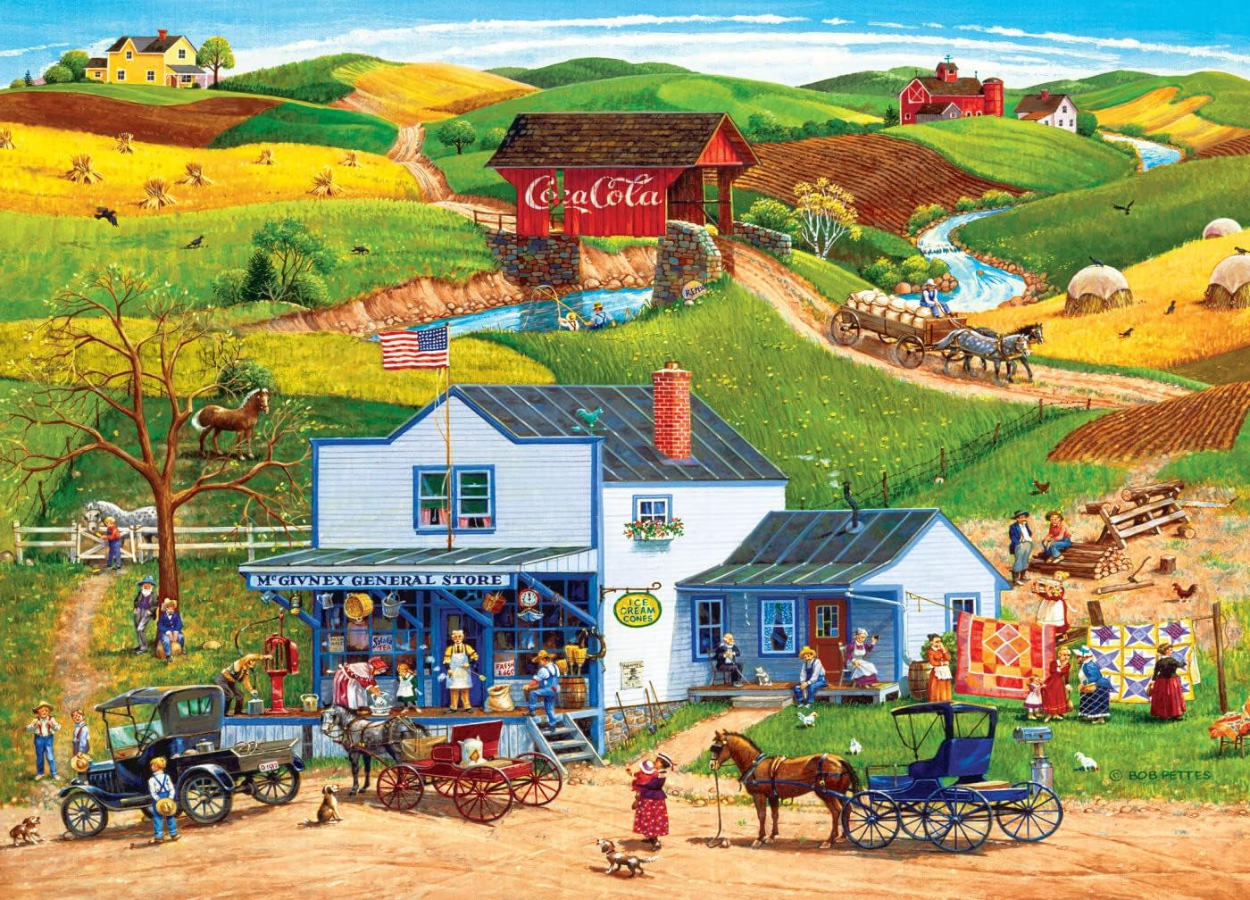 Unleash Your Creativity with the 1000 Piece McGiveny’s Country Store Jigsaw Puzzle - Perfect for Family Fun and Relaxation!
