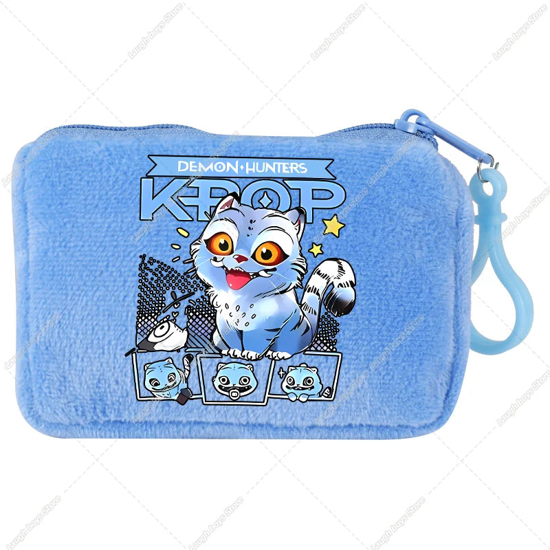 KPop Demon Hunters Coin Purse Girls Cute Cartoon Anime Plushed Wallet Portable Mini Storage Bag Pendants Ornaments Child Gifts
