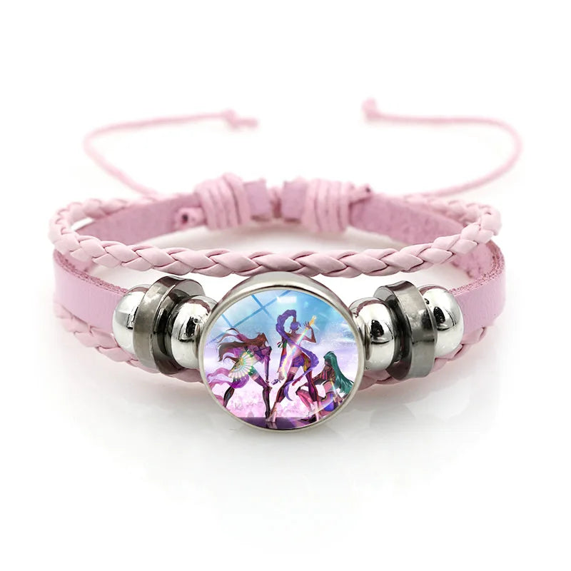 Kpop Demon Hunter Heart Shape Necklaces Idol Anime Pendant with Cartoon Character Pattern Fashion Idol Necklace Jewelry Gifts