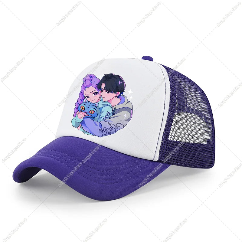 KPop Demon Hunters Kids Baseball Caps Cartoon Anime Casuals Hat Outdoor Sports Sun Hats Adjustable Peaked Cap Girls Cute Gifts