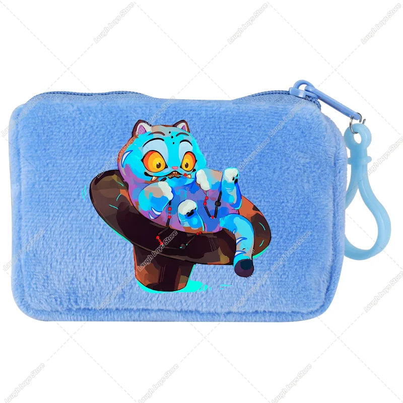KPop Demon Hunters Coin Purse Girls Cute Cartoon Anime Plushed Wallet Portable Mini Storage Bag Pendants Ornaments Child Gifts