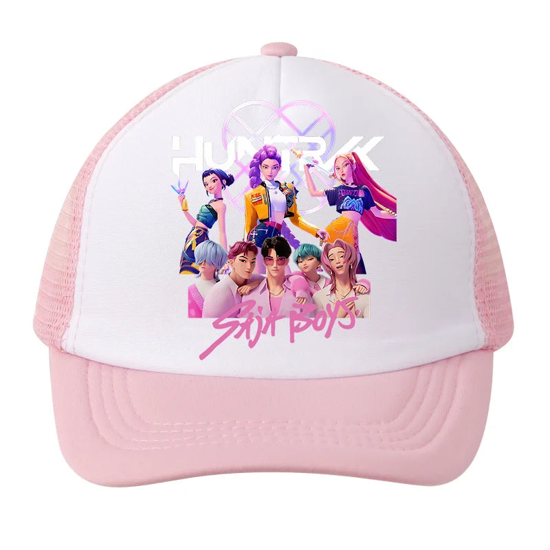 KPop Demon Hunters Kids Baseball Caps Cartoon Anime Casuals Hat Outdoor Sports Sun Hats Adjustable Peaked Cap Girls Cute Gifts