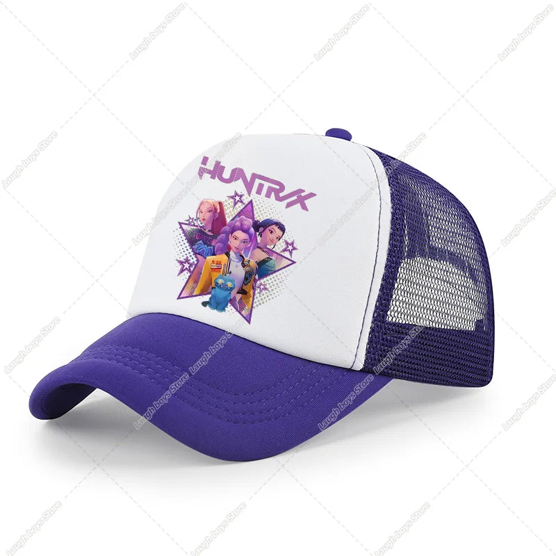 KPop Demon Hunters Kids Baseball Caps Cartoon Anime Casuals Hat Outdoor Sports Sun Hats Adjustable Peaked Cap Girls Cute Gifts