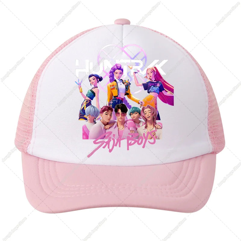 KPop Demon Hunters Kids Baseball Caps Cartoon Anime Casuals Hat Outdoor Sports Sun Hats Adjustable Peaked Cap Girls Cute Gifts