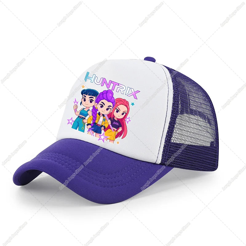KPop Demon Hunters Kids Baseball Caps Cartoon Anime Casuals Hat Outdoor Sports Sun Hats Adjustable Peaked Cap Girls Cute Gifts