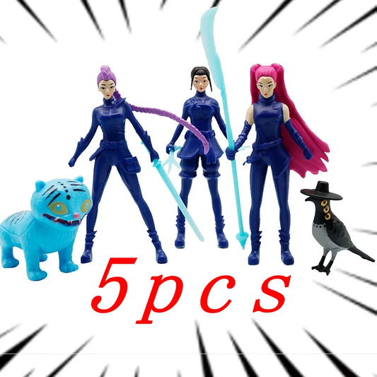 Anime Kpop demon hunter character model toy anime game doll model tabletop ornaments children gift character model toy