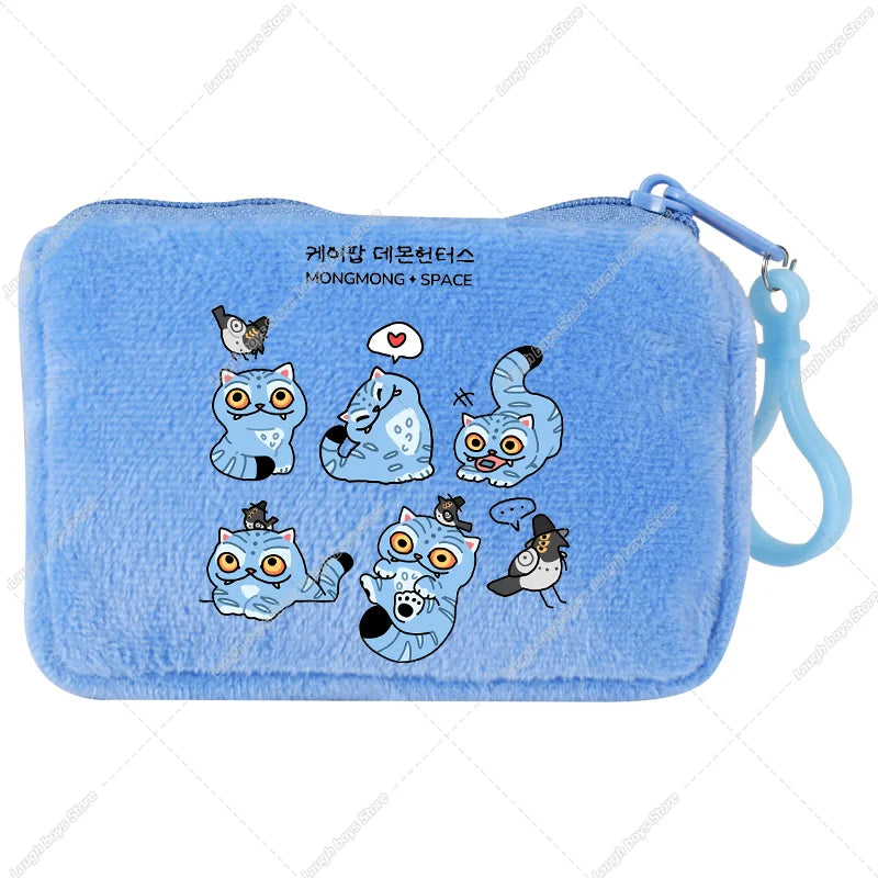 KPop Demon Hunters Coin Purse Girls Cute Cartoon Anime Plushed Wallet Portable Mini Storage Bag Pendants Ornaments Child Gifts