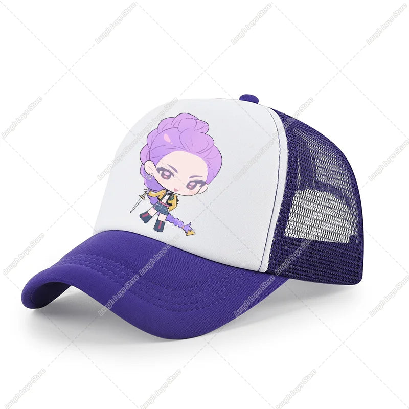 KPop Demon Hunters Kids Baseball Caps Cartoon Anime Casuals Hat Outdoor Sports Sun Hats Adjustable Peaked Cap Girls Cute Gifts