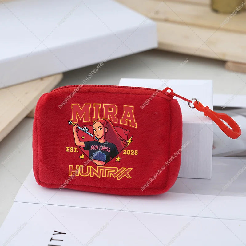 KPop Demon Hunters Coin Purse Girls Cute Cartoon Anime Plushed Wallet Portable Mini Storage Bag Pendants Ornaments Child Gifts