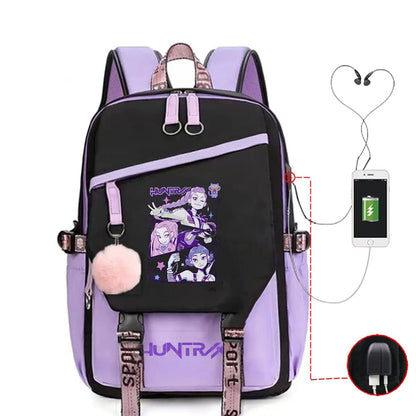 Unleash Your Style with the Anime Kpop Demon Hunters Backpack - Perfect for School, Travel, and Everyday Adventures!