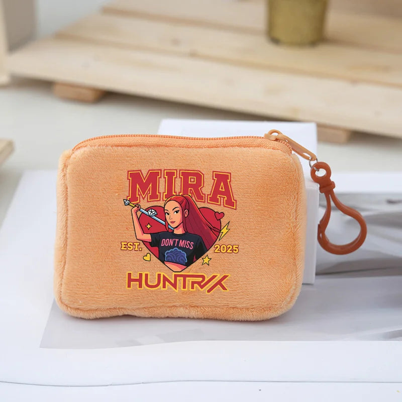 KPop Demon Hunters Coin Purse Girls Cute Cartoon Anime Plushed Wallet Portable Mini Storage Bag Pendants Ornaments Child Gifts