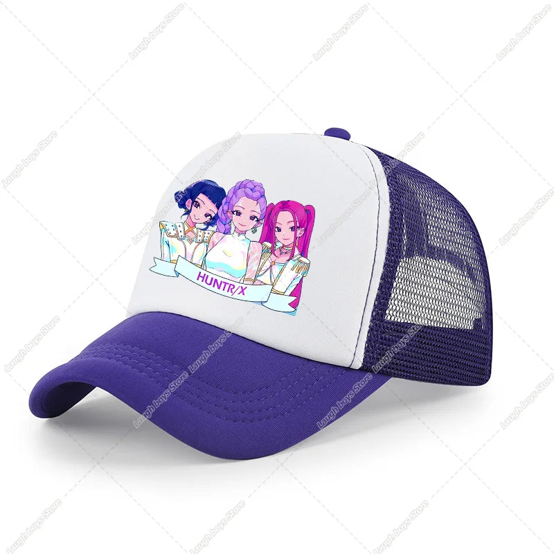 KPop Demon Hunters Kids Baseball Caps Cartoon Anime Casuals Hat Outdoor Sports Sun Hats Adjustable Peaked Cap Girls Cute Gifts