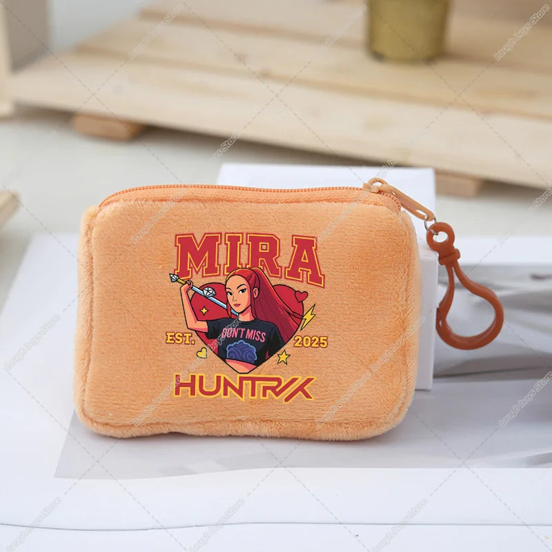 KPop Demon Hunters Coin Purse Girls Cute Cartoon Anime Plushed Wallet Portable Mini Storage Bag Pendants Ornaments Child Gifts