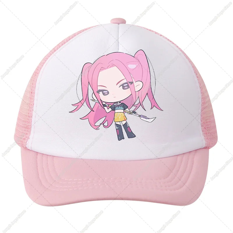 KPop Demon Hunters Kids Baseball Caps Cartoon Anime Casuals Hat Outdoor Sports Sun Hats Adjustable Peaked Cap Girls Cute Gifts