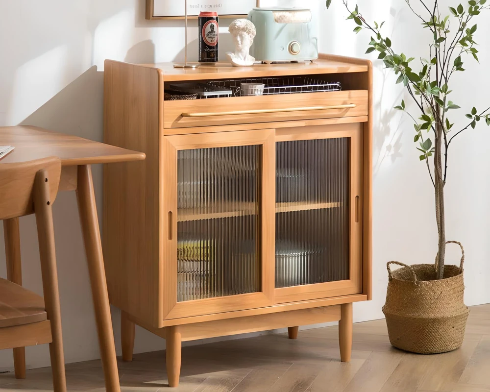 natural wood sideboard