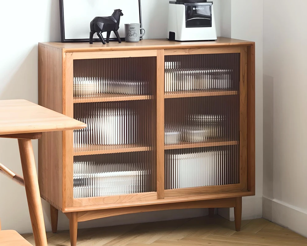 natural wood sideboard